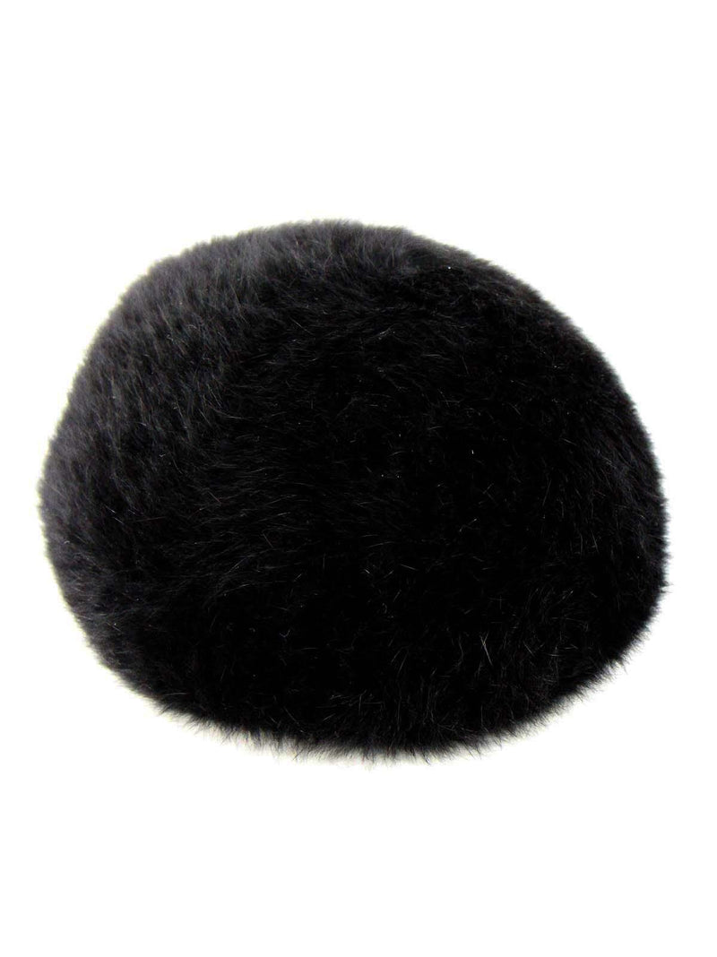 Vintage Sixties Black Faux Fur Style Beret