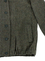 Green Wool Tweed Blouson Style Vintage Jacket