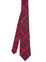 1960s Vintage Red Tartan 100% Wool Tie