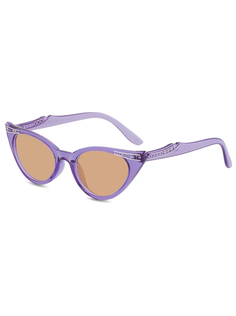 1950s Vintage Style Winged Catseye Sunglasses Violet