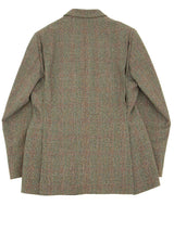 Vintage Check Wool Tweed Jacket With Sports Back