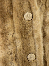 True Vintage Taupe Faux Fur Coat