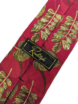 Vintage Tie With Falling Leaf Design