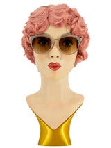 Stylish Vintage Look Pink & Gold Sunglasses