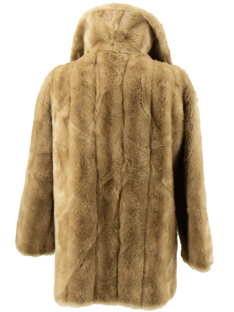 True Vintage Taupe Faux Fur Coat