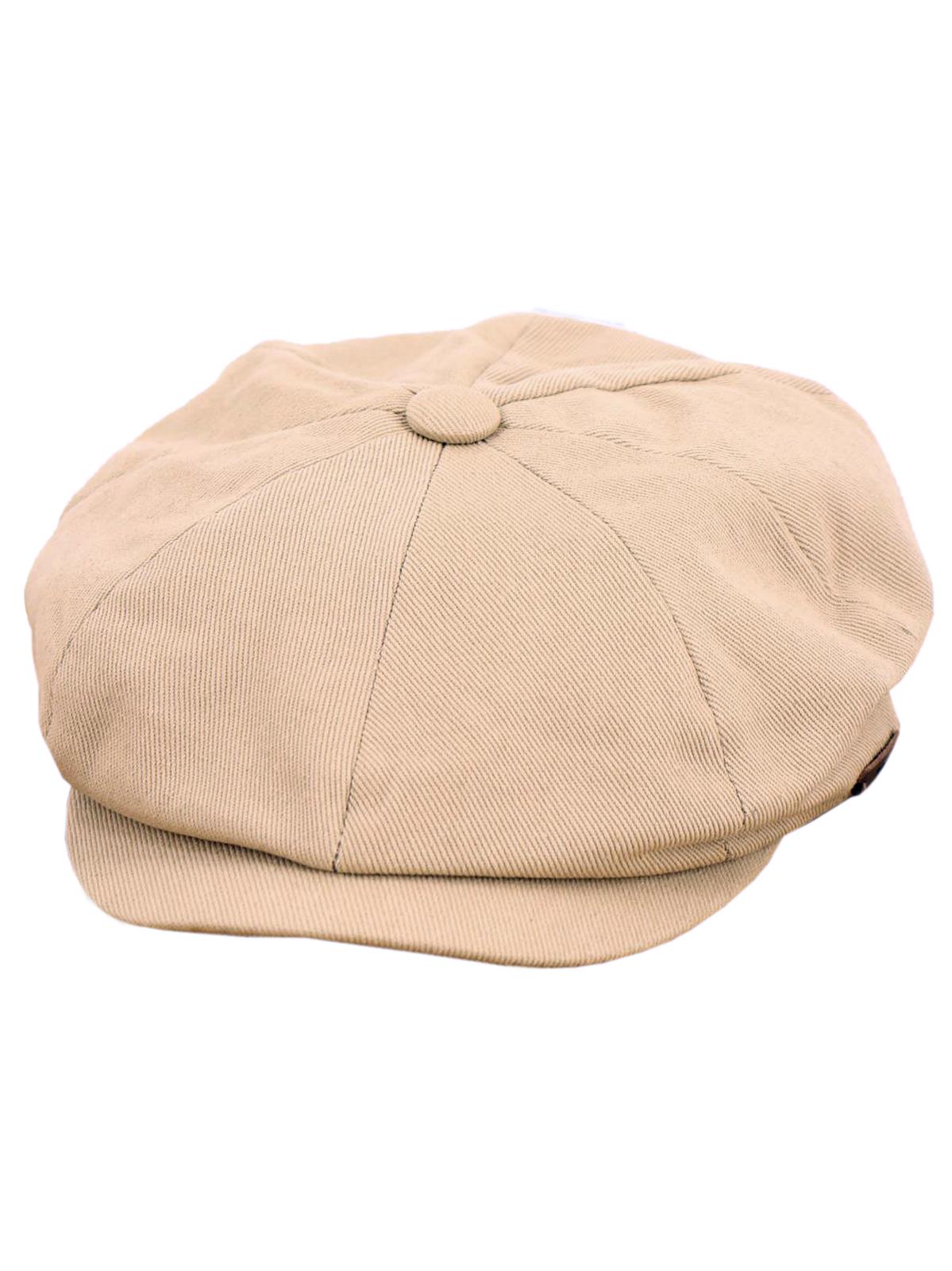 Classic Vintage Style Beige Cotton Newsboy Cap – RevivalVintage