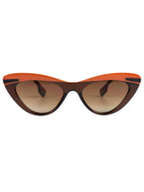 Retro Catseye Sunglasses In Brown & Orange