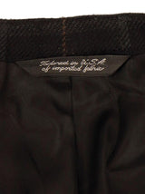 Vintage Black Check Wool Blazer Jacket