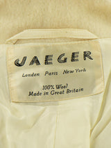 Cream Wool Jaeger Vintage Peacoat