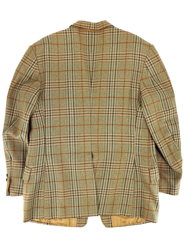 Vintage Tan Check Pattern 1960s Jacket