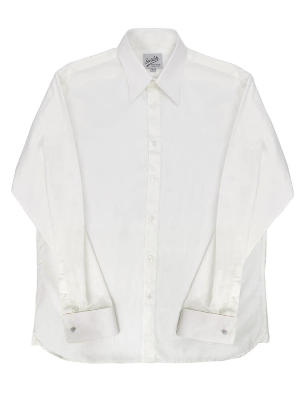 Pearl White Socialite Deluxe Spearpoint Collar Shirt