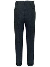 1950s Vintage Chuck Tweed Peg Trousers in Yale Blue