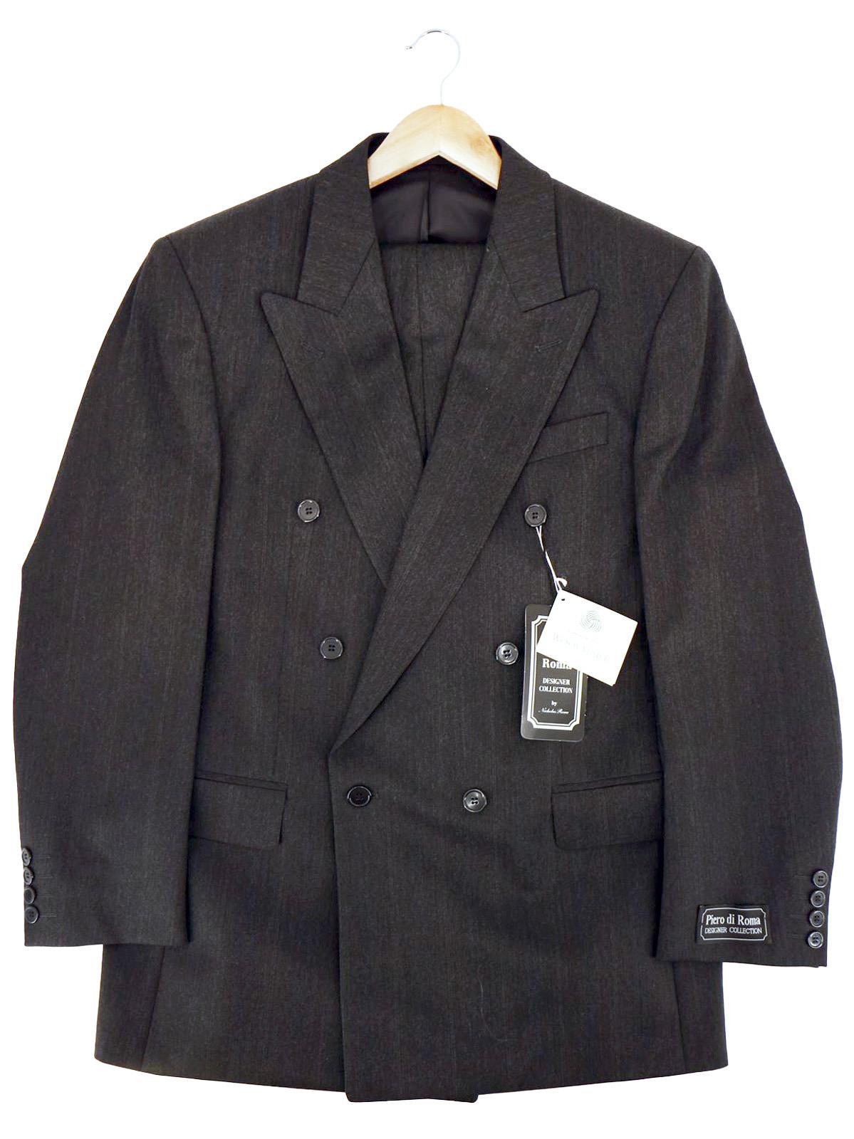 1940s Charcoal Double Breasted Wool Demob Suit – RevivalVintage