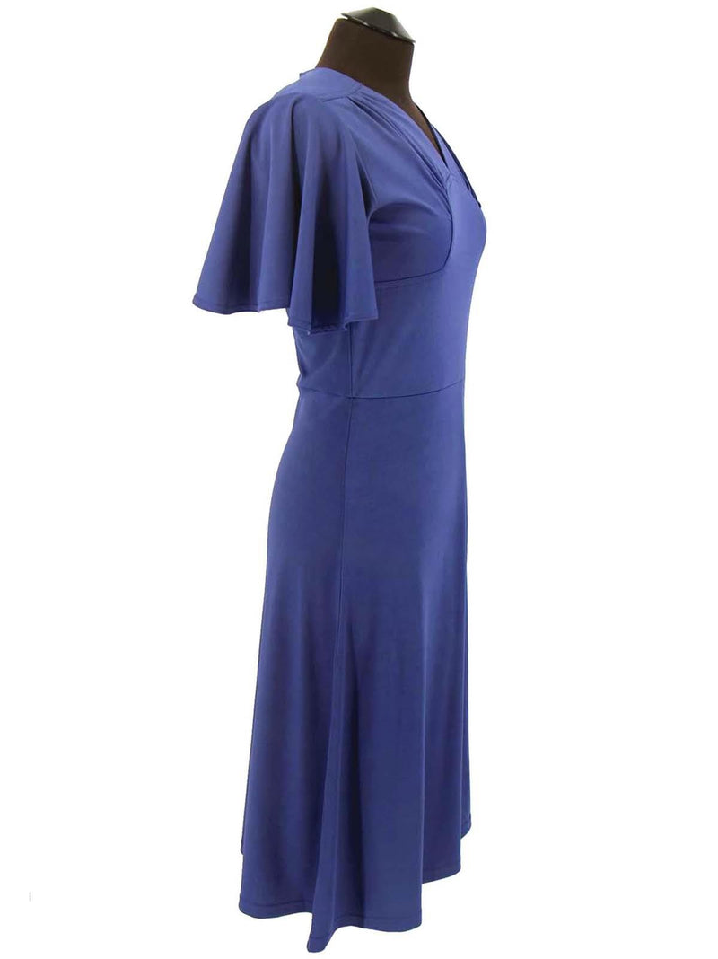 1940s Vintage Palais Swing Dress in Mazarine Blue