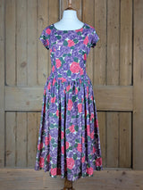 1950s True Vintage Roses Print Dress Suit