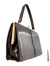 Classic Riviera Brown Lizard Skin Vintage Frame Bag