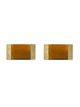 Vintage 1980s Gold Plated & Tigers Eye Cufflinks