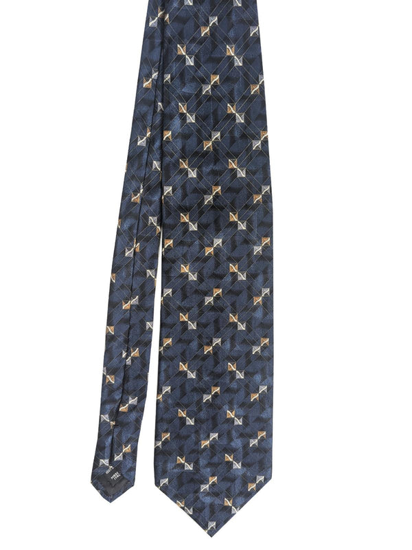 Blue Palette Woven Silk Vintage Italian Tie