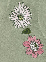 Vintage Style Sage Green Floral Cardigan