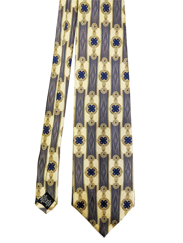 Lemon & Grey Pillar Design Vintage Tie