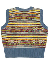 Melvin Vintage Fairisle Tank Top - Paridae Blue