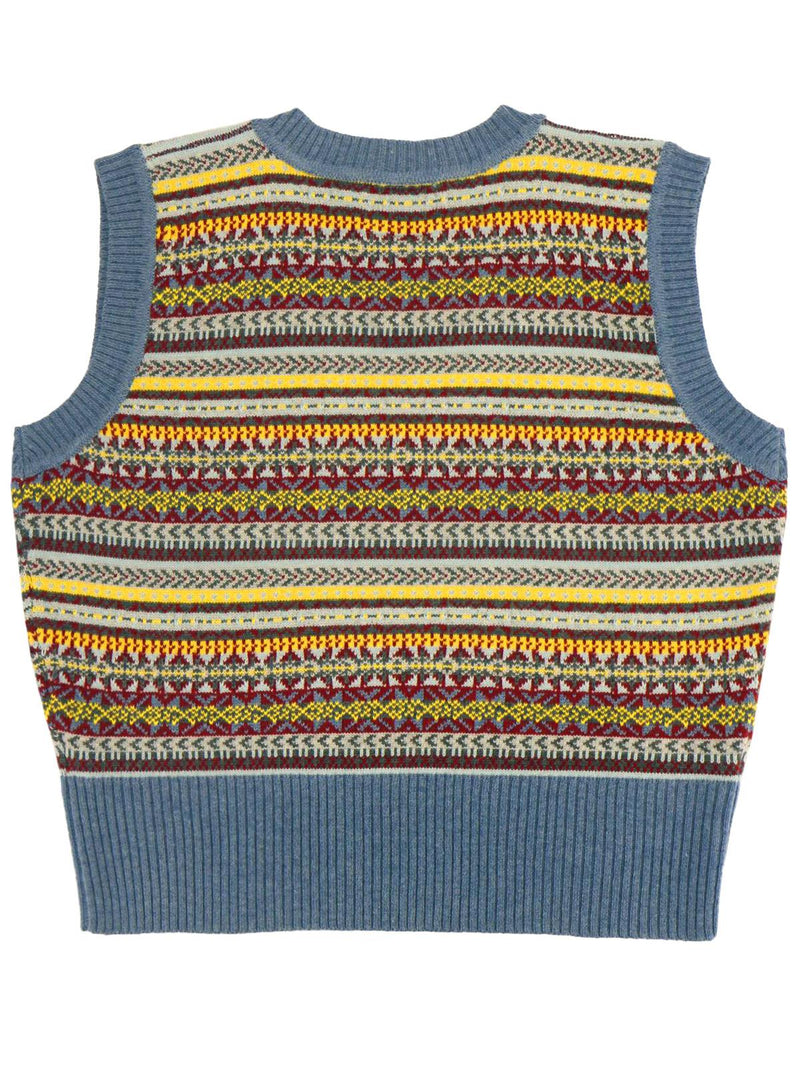 Melvin Vintage Fairisle Tank Top - Paridae Blue