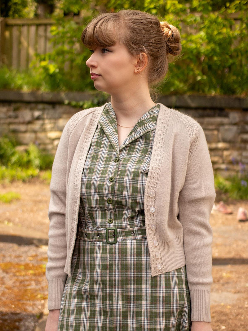 Midcentury Vintage Daydream Cardigan in Malt Shake