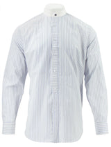 White Detachable Club Shirt - Blue & Pink Orton Stripe