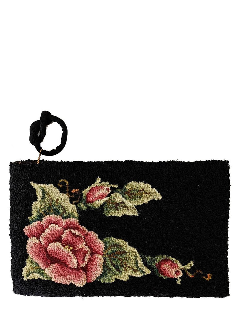 True Vintage 1930s Rose Carpet Design Clutch Bag