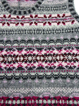 Scottish Wool Fairisle Tank Top in Thistle Grey