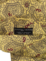 Vintage Tootal Cravat Intricate Yellow Pattern