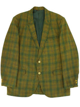 1950s Green Check Pattern Vintage Jacket