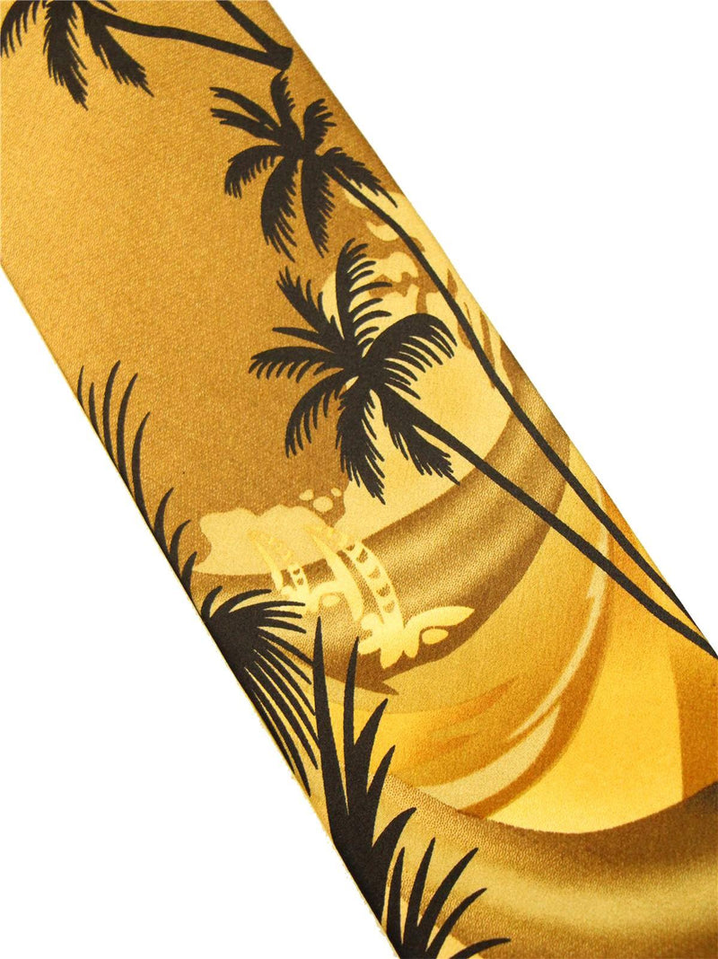 Gold & Black Vintage Style Palm Tree Swing Tie