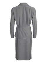 1940s Vintage Victory Skirt Suit in Grey Check