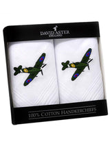 White Handkerchiefs With Embroidered Spitfires