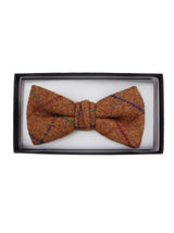 Country Style Rust Check Tweed Bow Tie