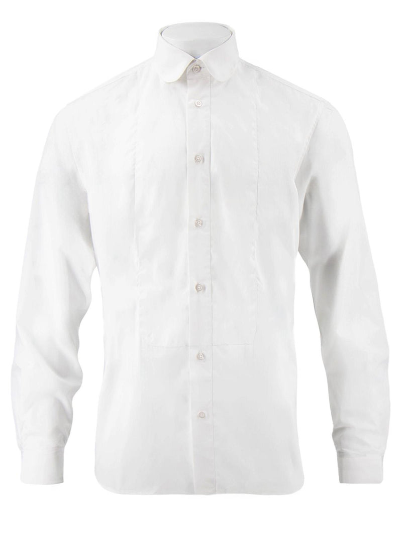 Byram Round Collar Shirt - White