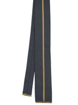 Vintage Silk Silver & Gold Skinny Stripe Tie