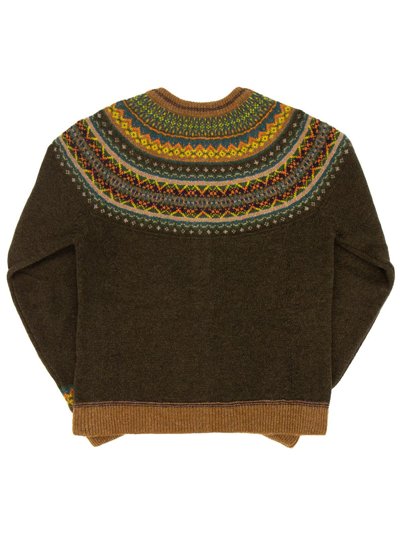 Merino Lambswool Alpine Cardigan - Highland Brown