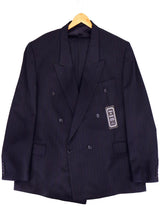 Navy Blue Pinstripe 1940s Demob Look Suit