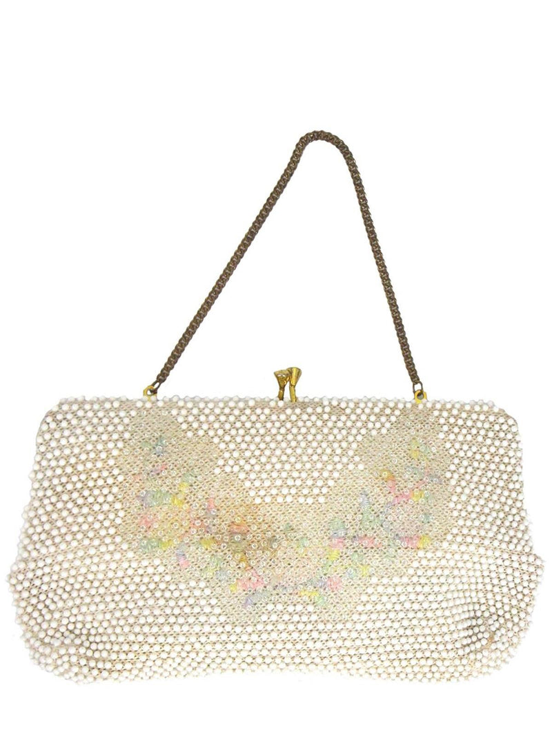 True Vintage Pastel Beaded Clutch Purse