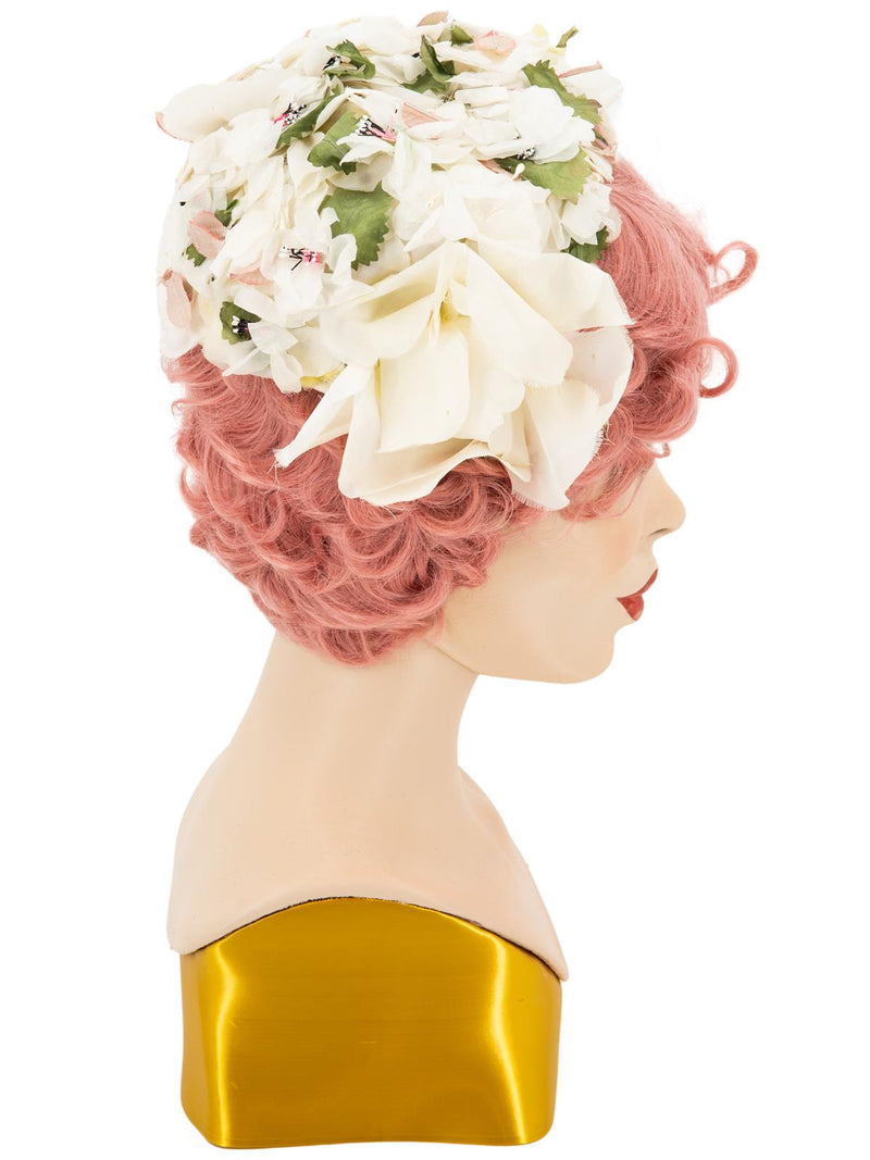 Summery Floral Curvette 1960s Vintage Hat