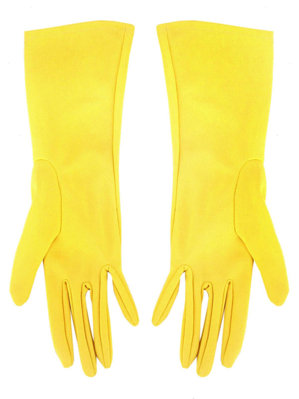 Vintage Bright Yellow Short Gloves