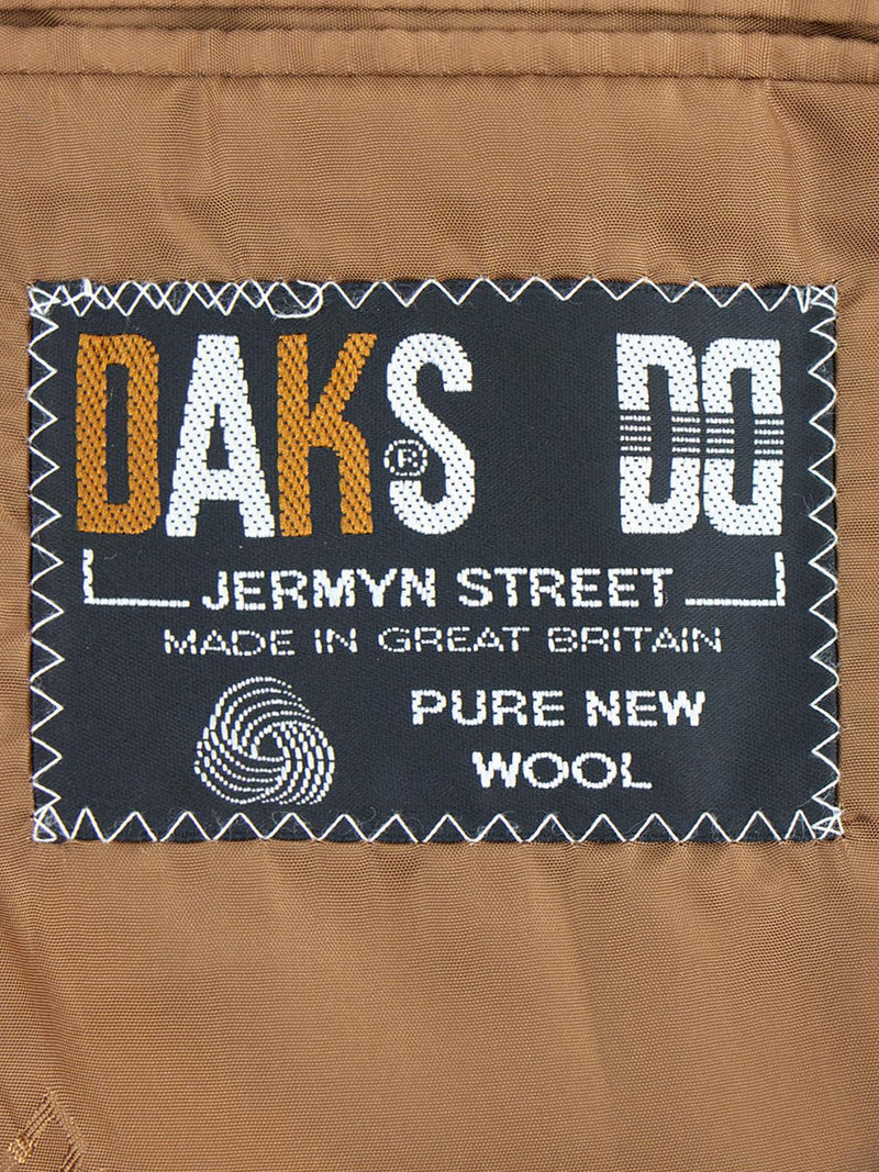 Vintage Daks Pure New Wool Tan Check Jacket