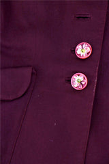 Vintage 1940s Deep Purple Collared Jacket