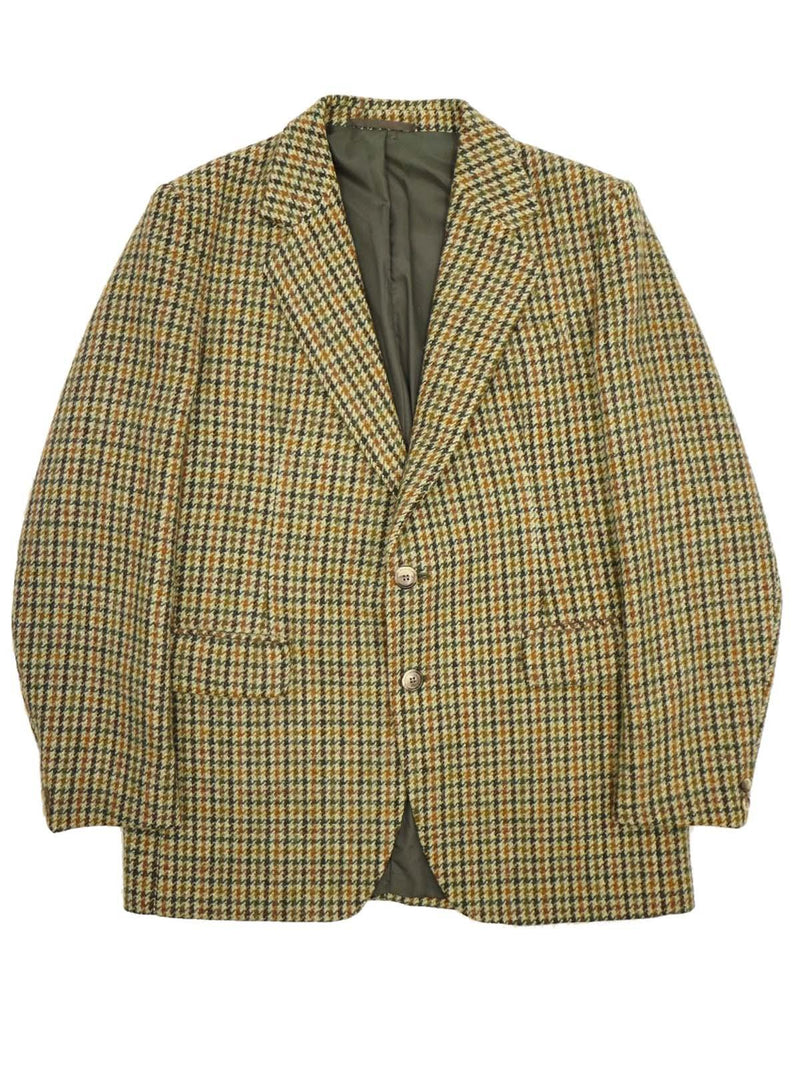 Check Scottish Wool Tweed Vintage Jacket