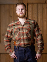 Vintage Style Check Camp Shirt - Brown