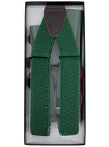 Green Vintage Look Braces with Leather Loops