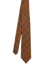 Country Style Rust Check Wool Tweed Tie