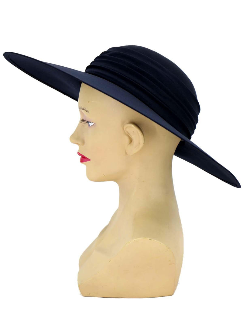 Vintage Kangol 40s Look Navy Wide Brim Hat